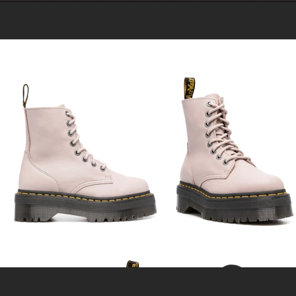 Dr. Martens Jadon III Pisa Leather Platform Boots, Womens size 7 (38)